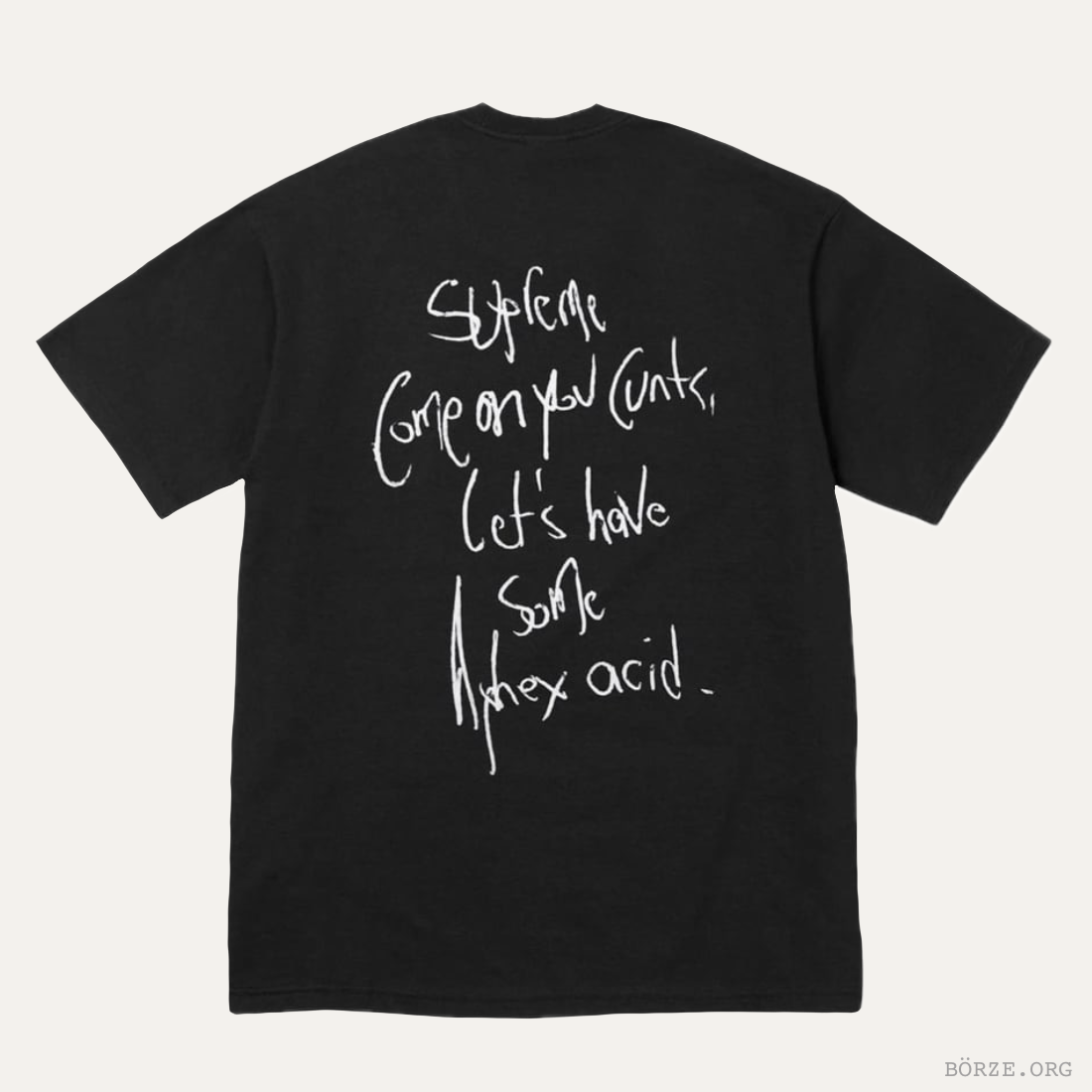 2025 SUPREME X APHEX TWIN WINDOWLICKER BLACK T-SHIRT