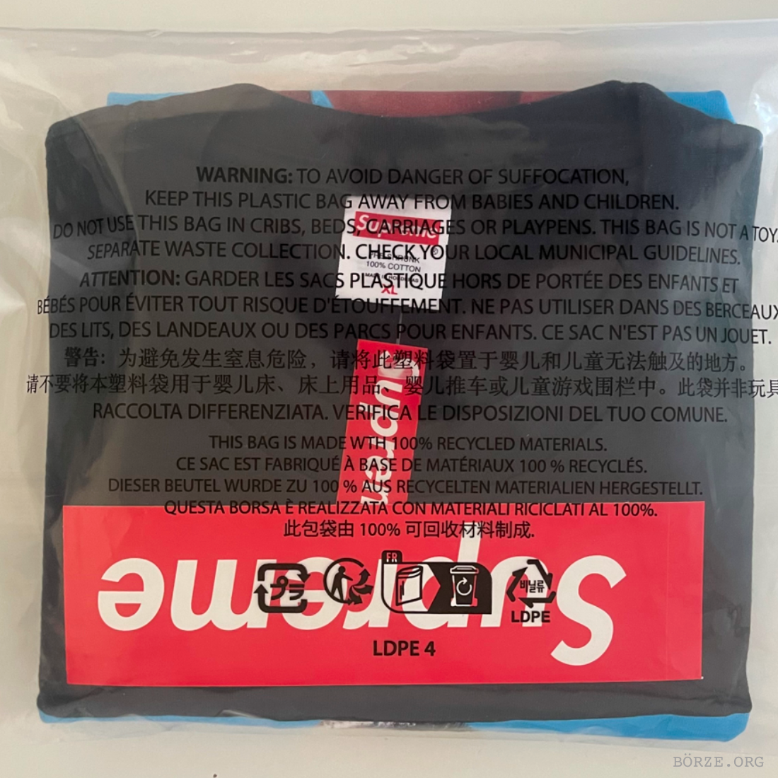 2025 SUPREME X APHEX TWIN WINDOWLICKER BLACK T-SHIRT