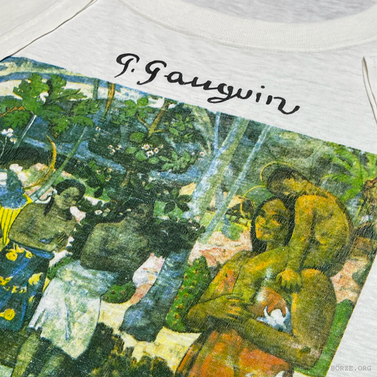 1990s MUSÉE GAUGUIN PAPEARI "LA ORANA MARIA" TAHITI MARQUISES VINTAGE ART T-SHIRT L