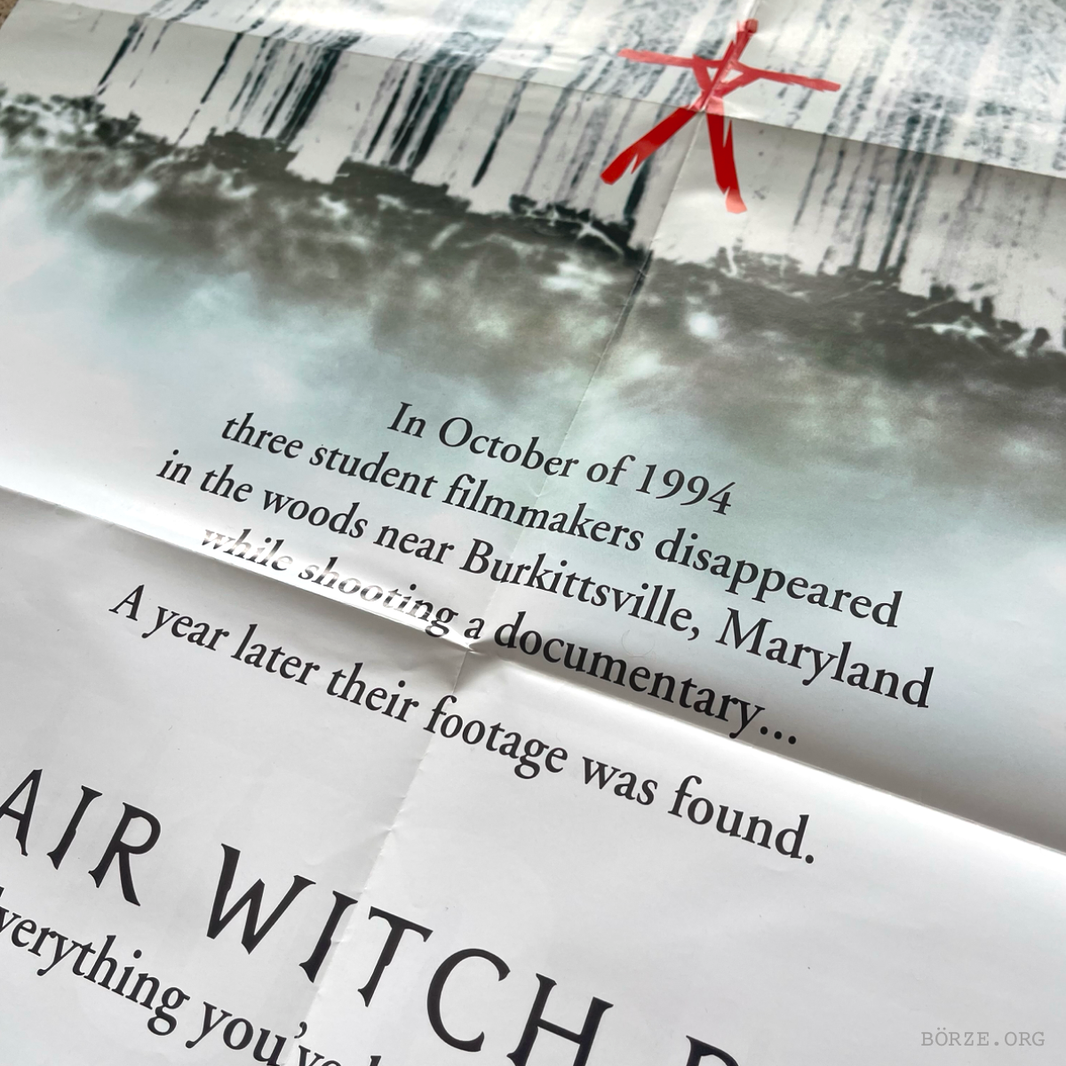 1999 THE BLAIR WITCH PROJECT ORIGINAL UK RELEASE VINTAGE FILM POSTER