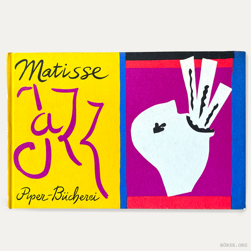 1960 HENRY MATISSE ‘JAZZ’ LITHOGRAPH PIPER-BÜCHEREI NO. 115 MOMA COLLECTOR ART BOOK FRONT COVER BORZE.ORG