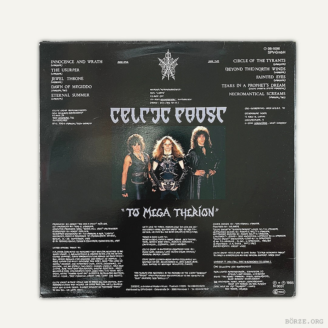 1985 CELTIC FROST 'TO MEGA THERION' ORIGINAL FIRST PRESS NOISE N 0031 VINYL