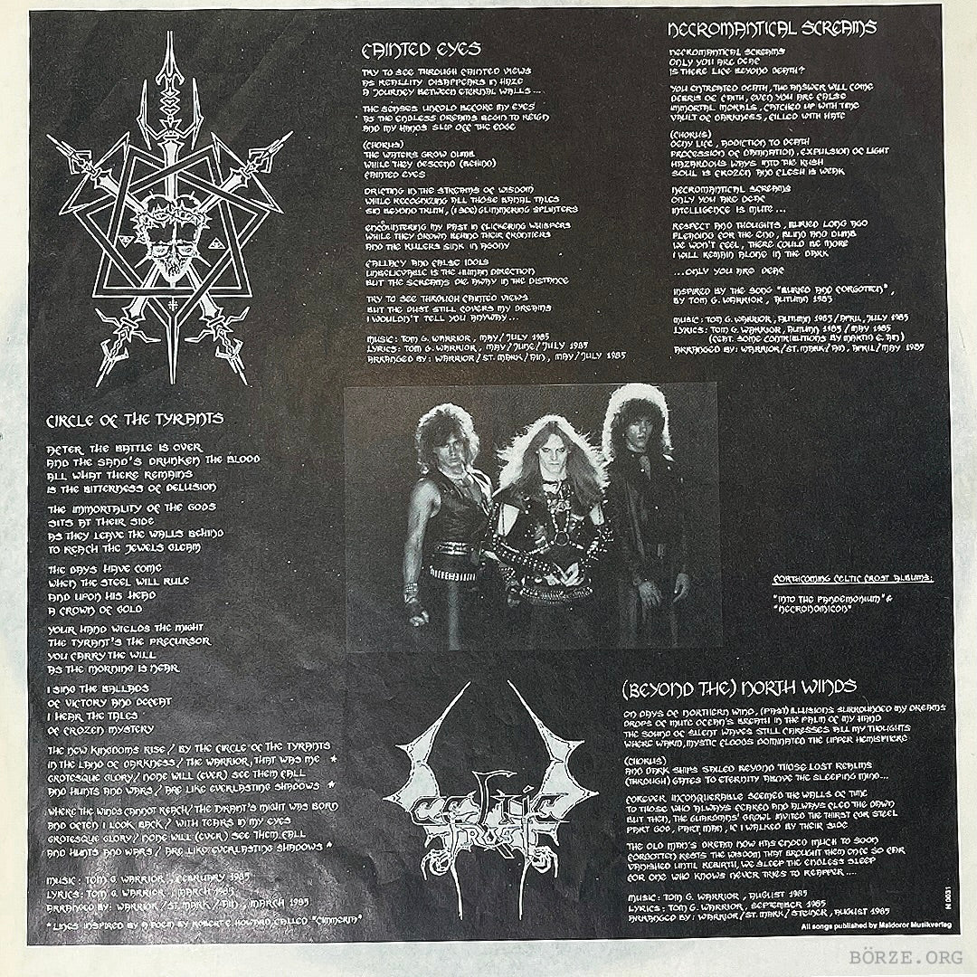1985 CELTIC FROST 'TO MEGA THERION' ORIGINAL FIRST PRESS NOISE N 0031 VINYL