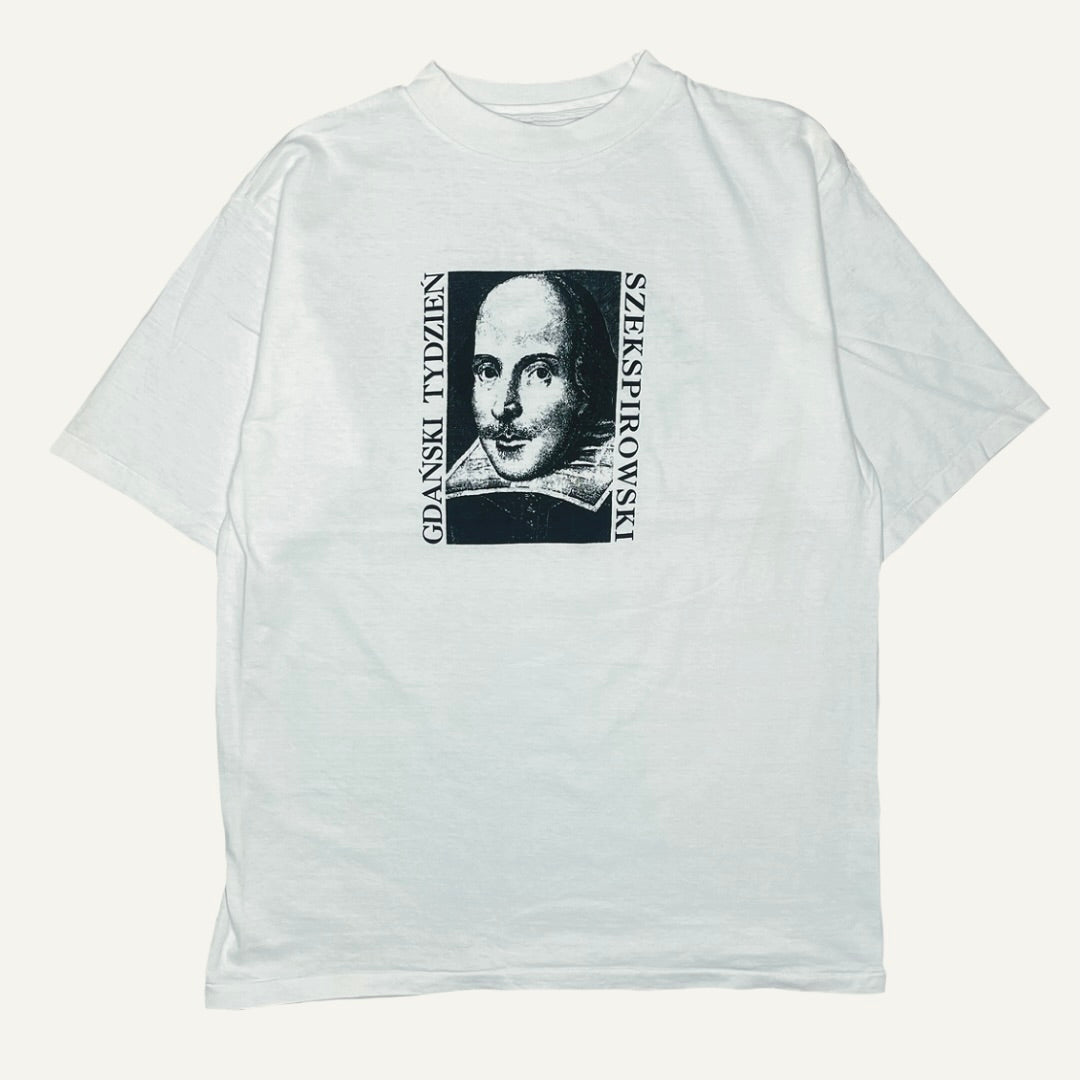 1990s GDANSK SHAKESPEARE THEATRE ETCHING VINTAGE SINGLE STITCH T-SHIRT LARGE+