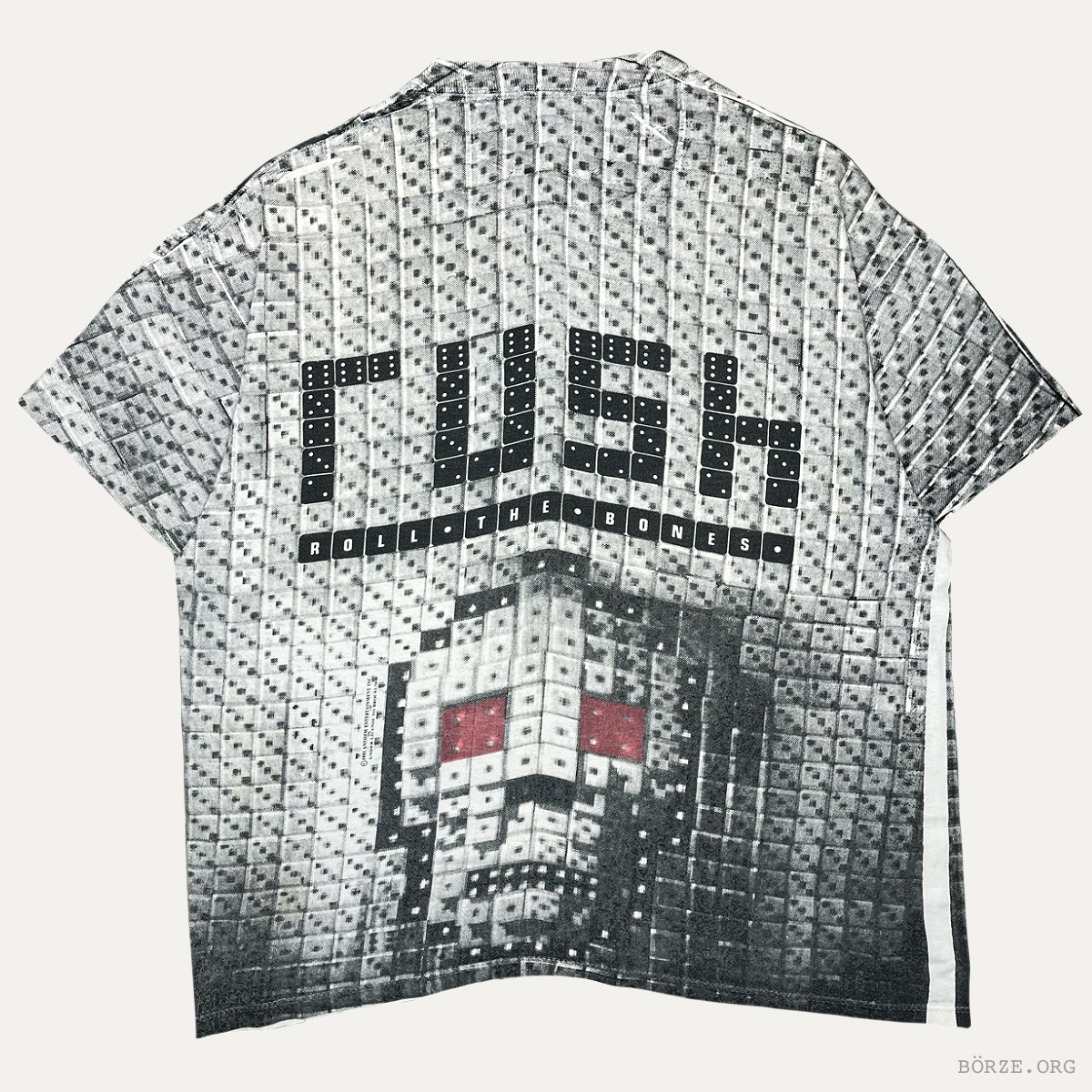 1991 RUSH ROLL THE BONES AOP DICE SKULL BROCKUM VINTAGE T-SHIRT XL