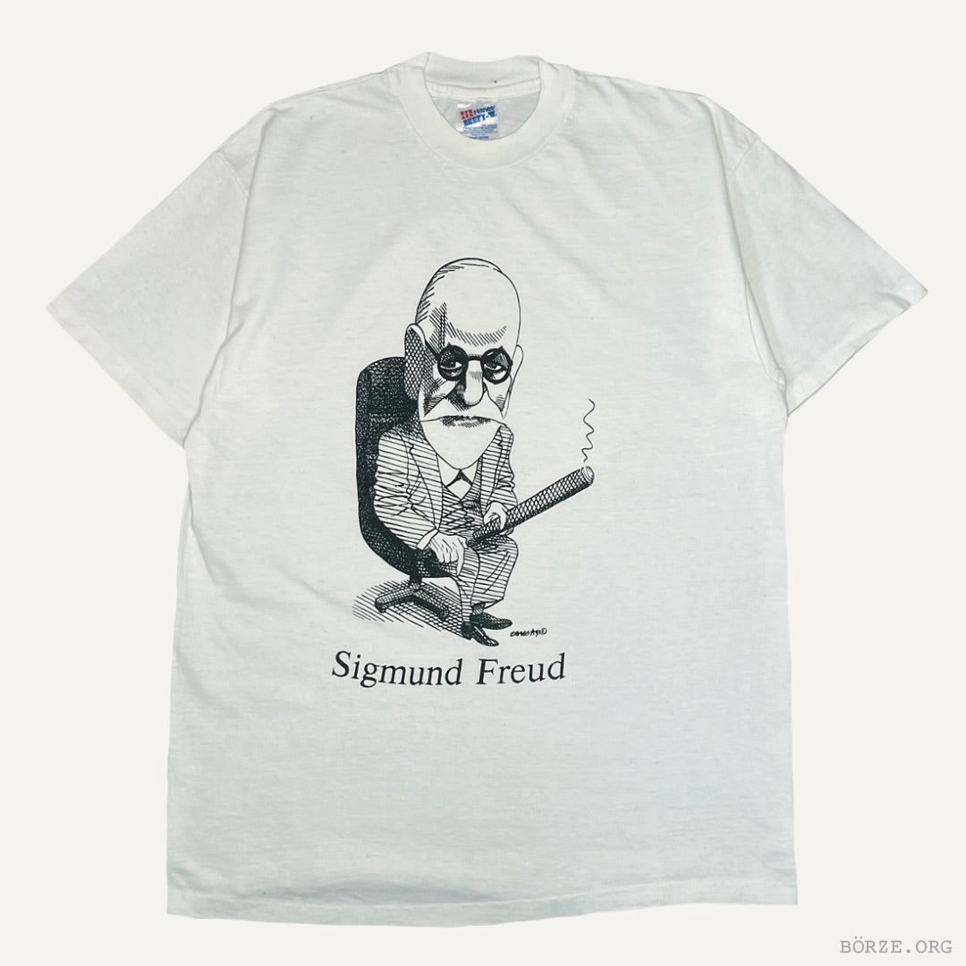 1991 SIGMUND FREUD LARGELY LITERARY STEVEN CRAGG VINTAGE T-SHIRT LARGE