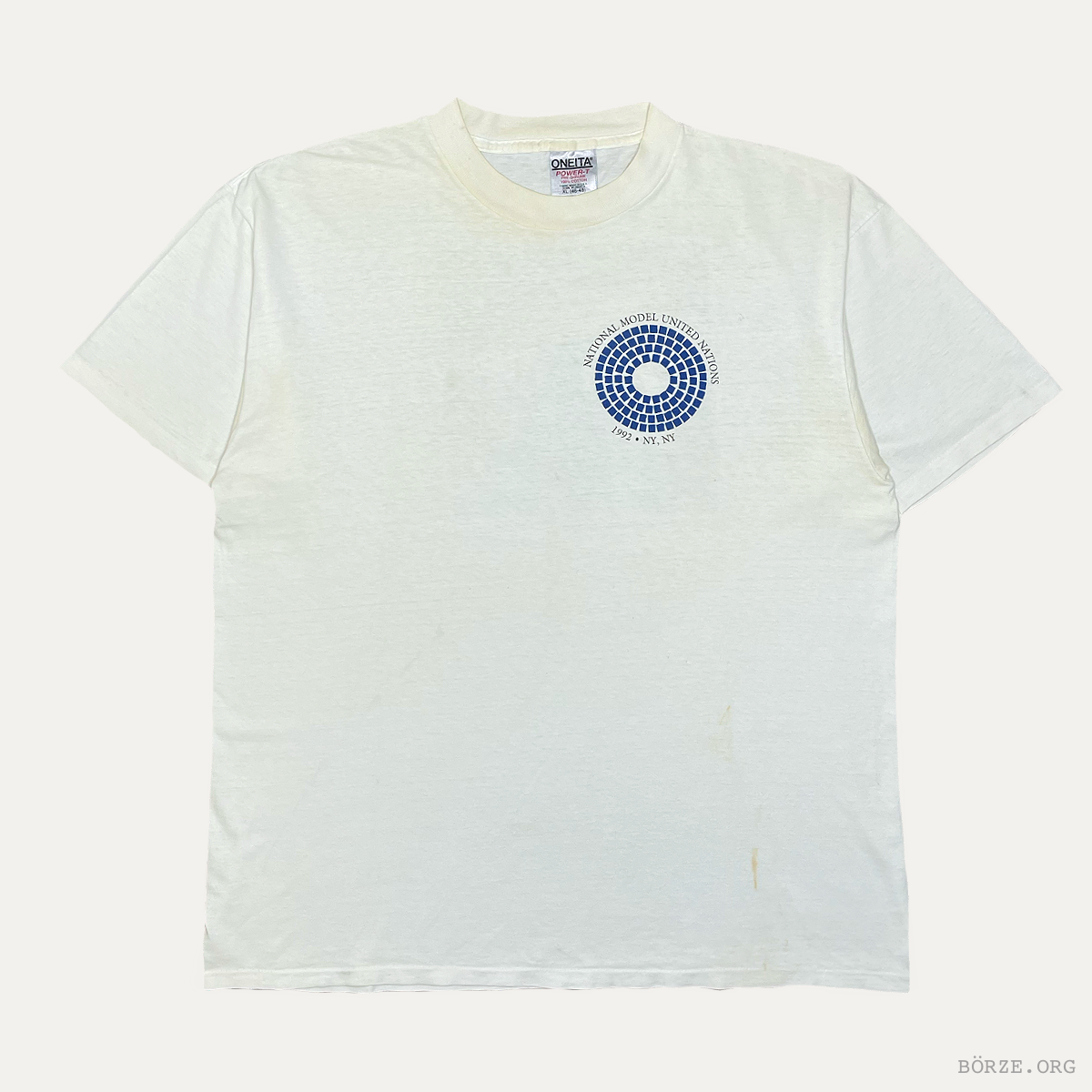 1992 NORMAN ROCKWELL 'DO UNTO OTHERS' UNITED NATIONS ONETIA VINTAGE SINGLE STITCH ART T-SHIRT XL