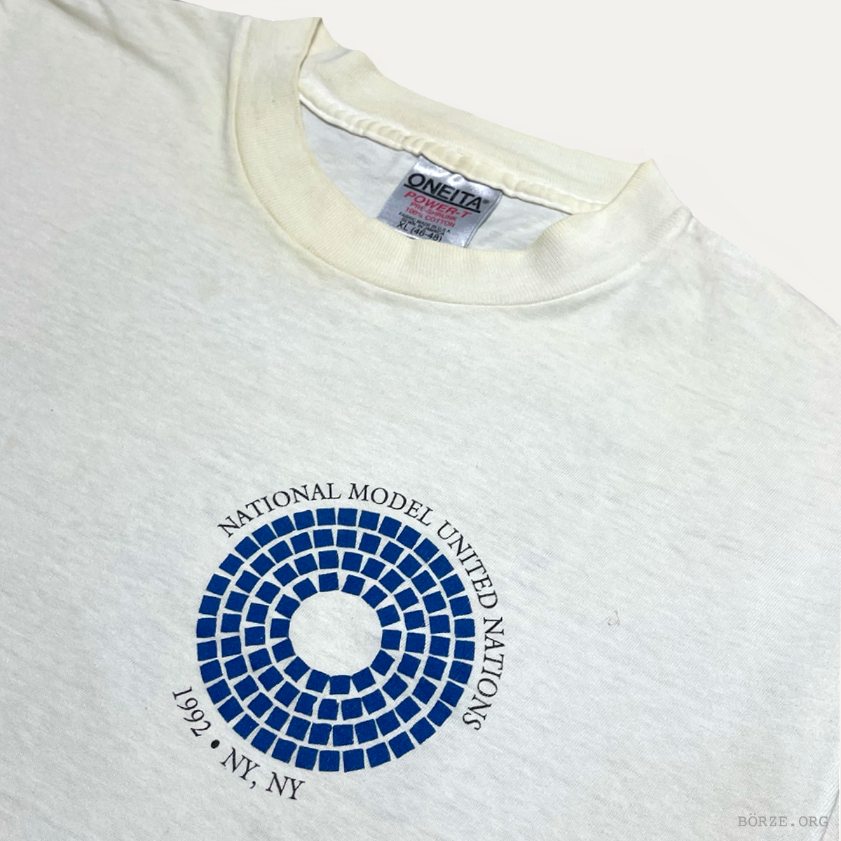 1992 NORMAN ROCKWELL 'DO UNTO OTHERS' UNITED NATIONS ONETIA VINTAGE SINGLE STITCH ART T-SHIRT XL