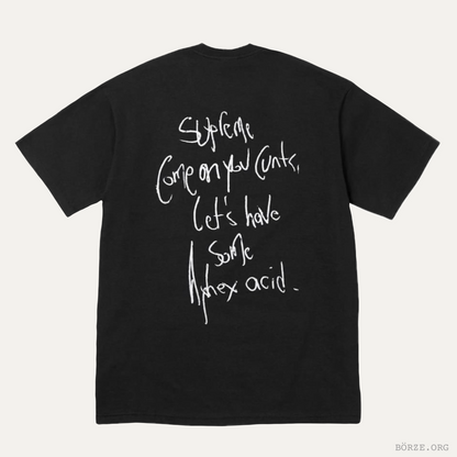 2025 SUPREME X APHEX TWIN WINDOWLICKER BLACK T-SHIRT