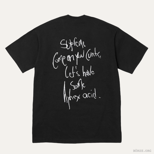 2025 SUPREME X APHEX TWIN WINDOWLICKER BLACK T-SHIRT