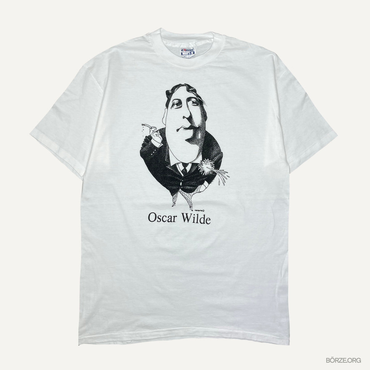 1990s LARGELY LITERARY ‘OSCAR WILDE’ VINTAGE T-SHIRT HANES XL