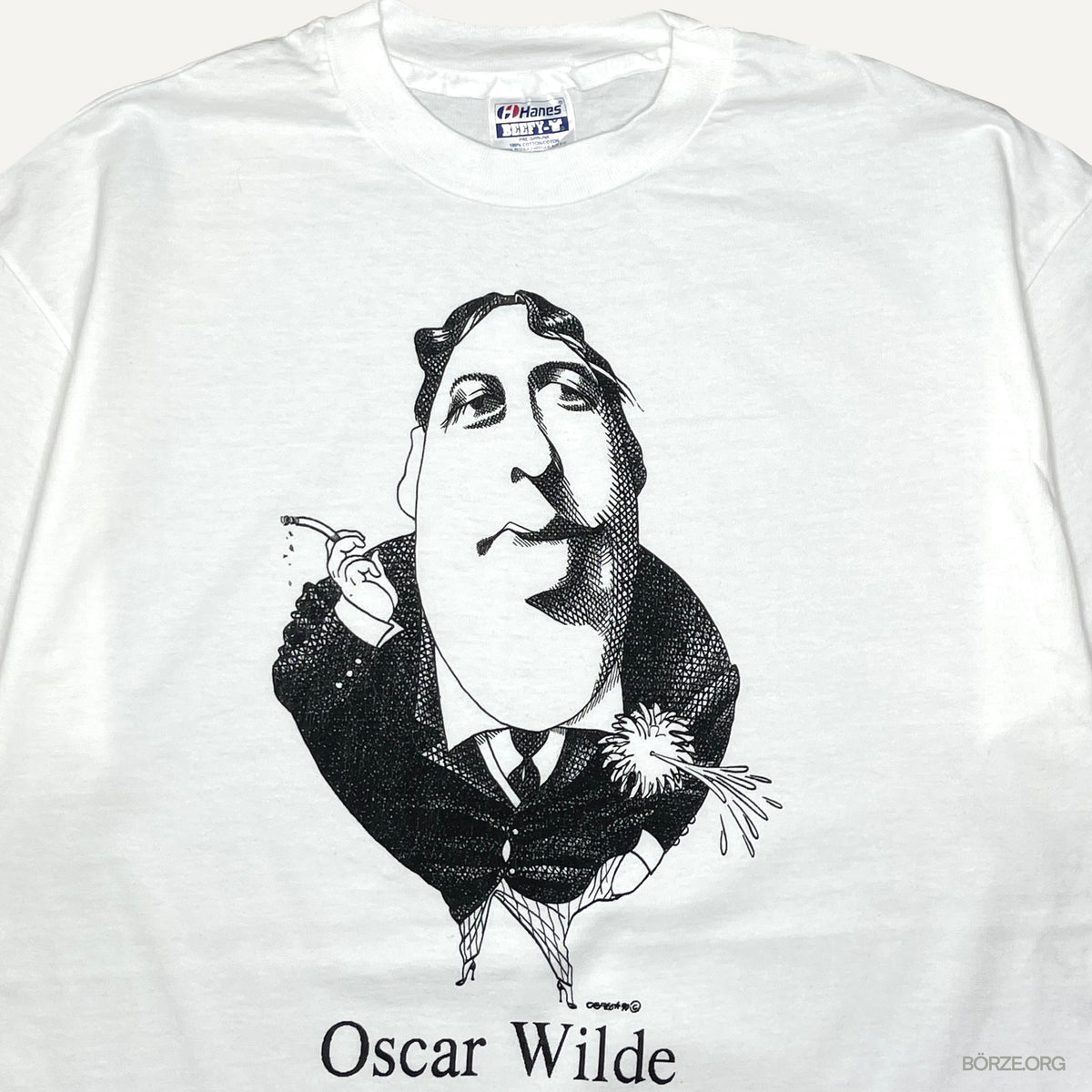 1990s LARGELY LITERARY ‘OSCAR WILDE’ VINTAGE T-SHIRT HANES XL