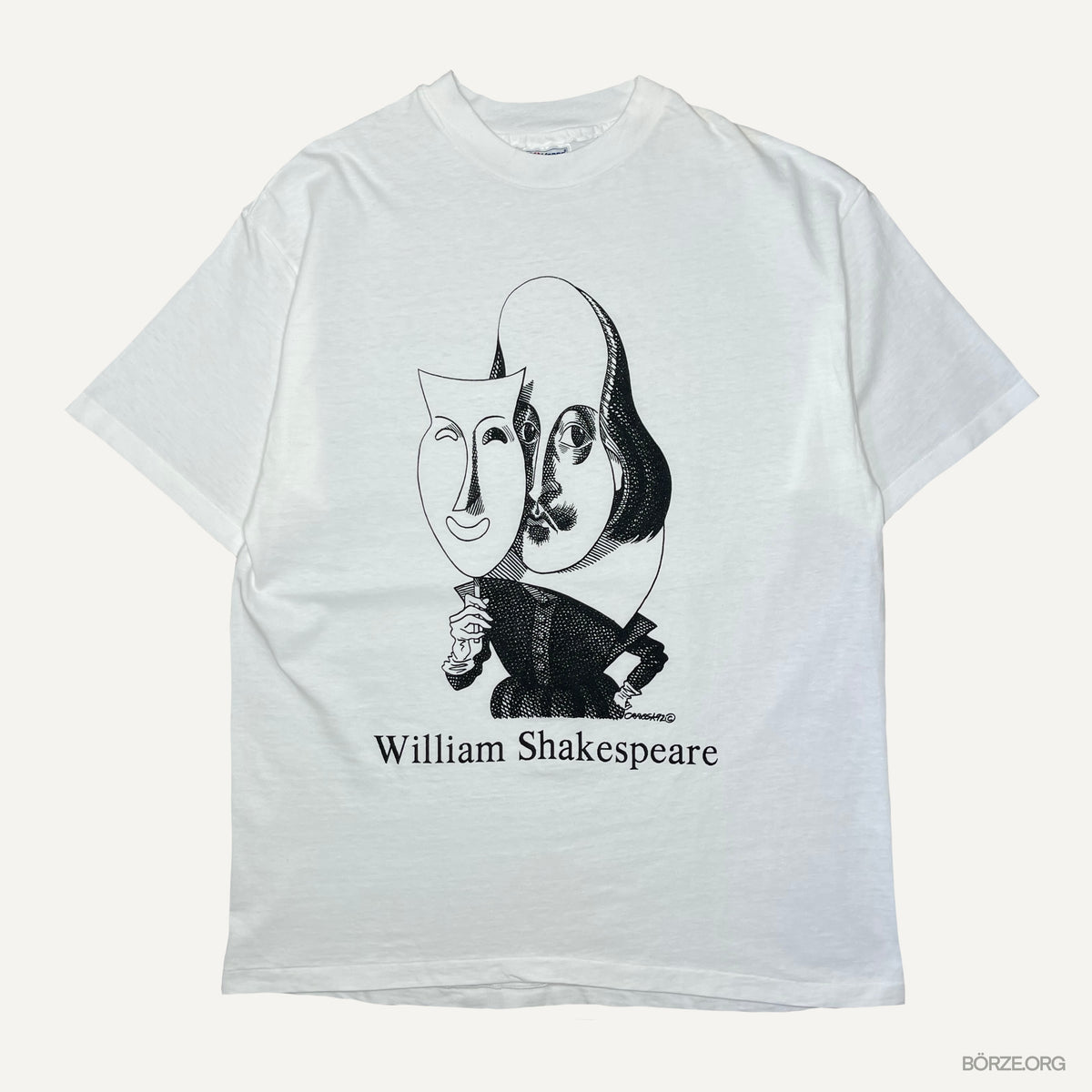 1990s LARGELY LITERARY ‘WILLIAM SHAKESPEARE’ VINTAGE T-SHIRT HANES XL