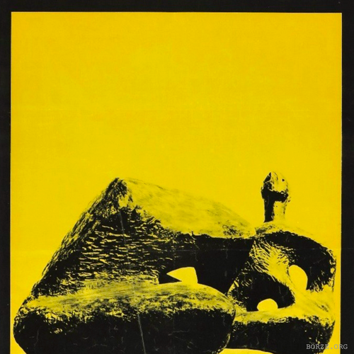 1967 HENRY MOORE OFFSET LITHOGRAPH EXHIBITION KUNSTHALLE POSTER