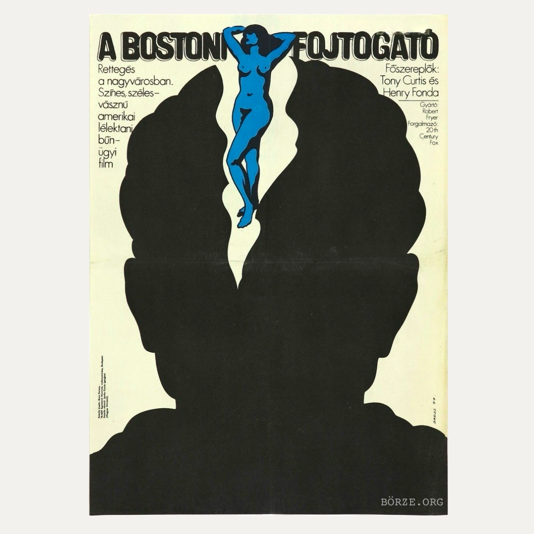 1968 THE BOSTON STRANGLER OFFSET LITHOGRAPH FILM POSTER RICHARD FLEISCHER