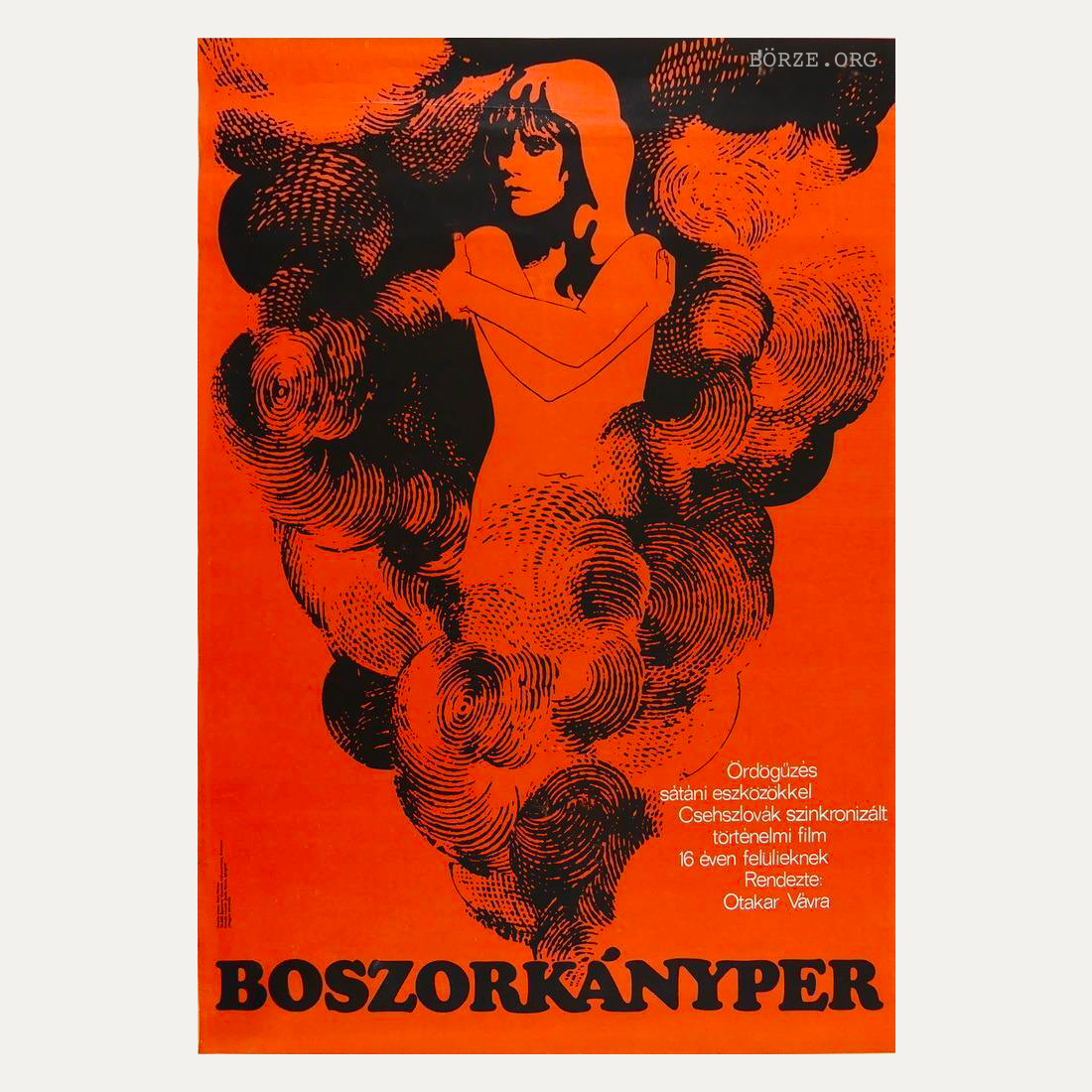 1970 WITCH HAMMER OFFSET LITHOGRAPH CZECH SLOVAK FILM POSTER OTAKAR VÁVRA