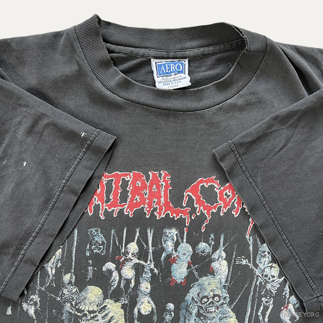1991 CANNIBAL CORPSE BUTCHERED AT BIRTH LARGE VINTAGE T-SHIRT