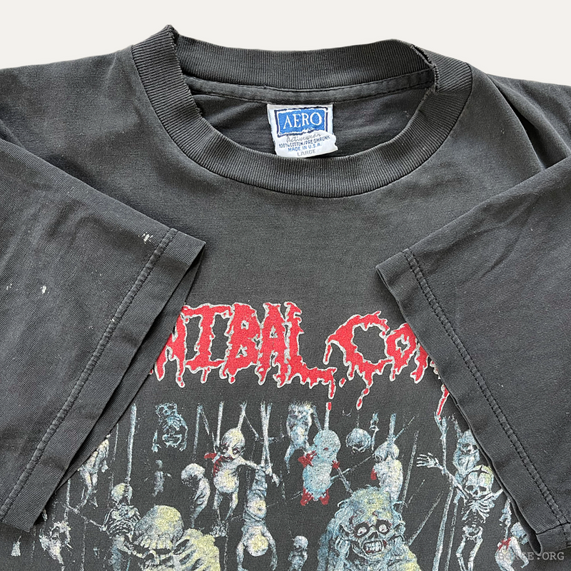 1992 CANNIBAL CORPSE BUTCHERED AT BIRTH LARGE VINTAGE T-SHIRT