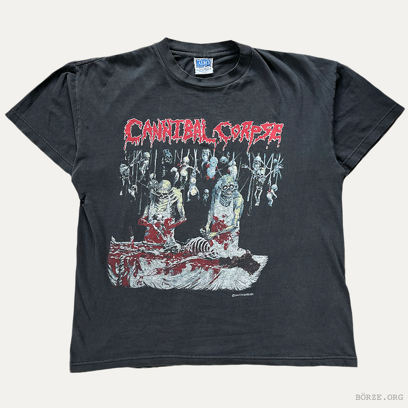 1992 CANNIBAL CORPSE BUTCHERED AT BIRTH LARGE VINTAGE T-SHIRT