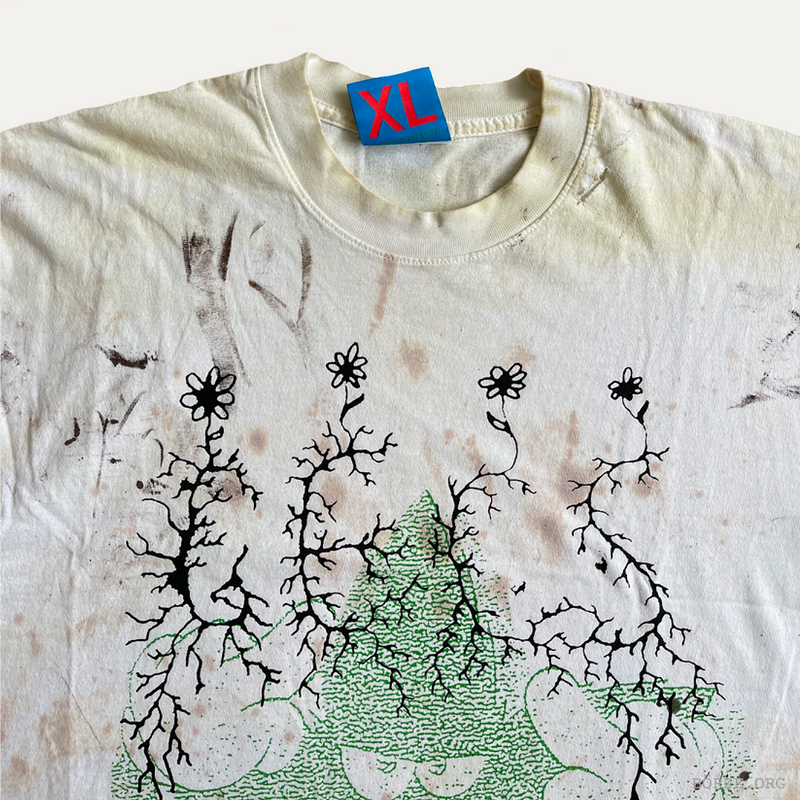 2023 ONLINE CERAMICS X 100 GECS POT LEAF DISTRESSED T-SHIRT