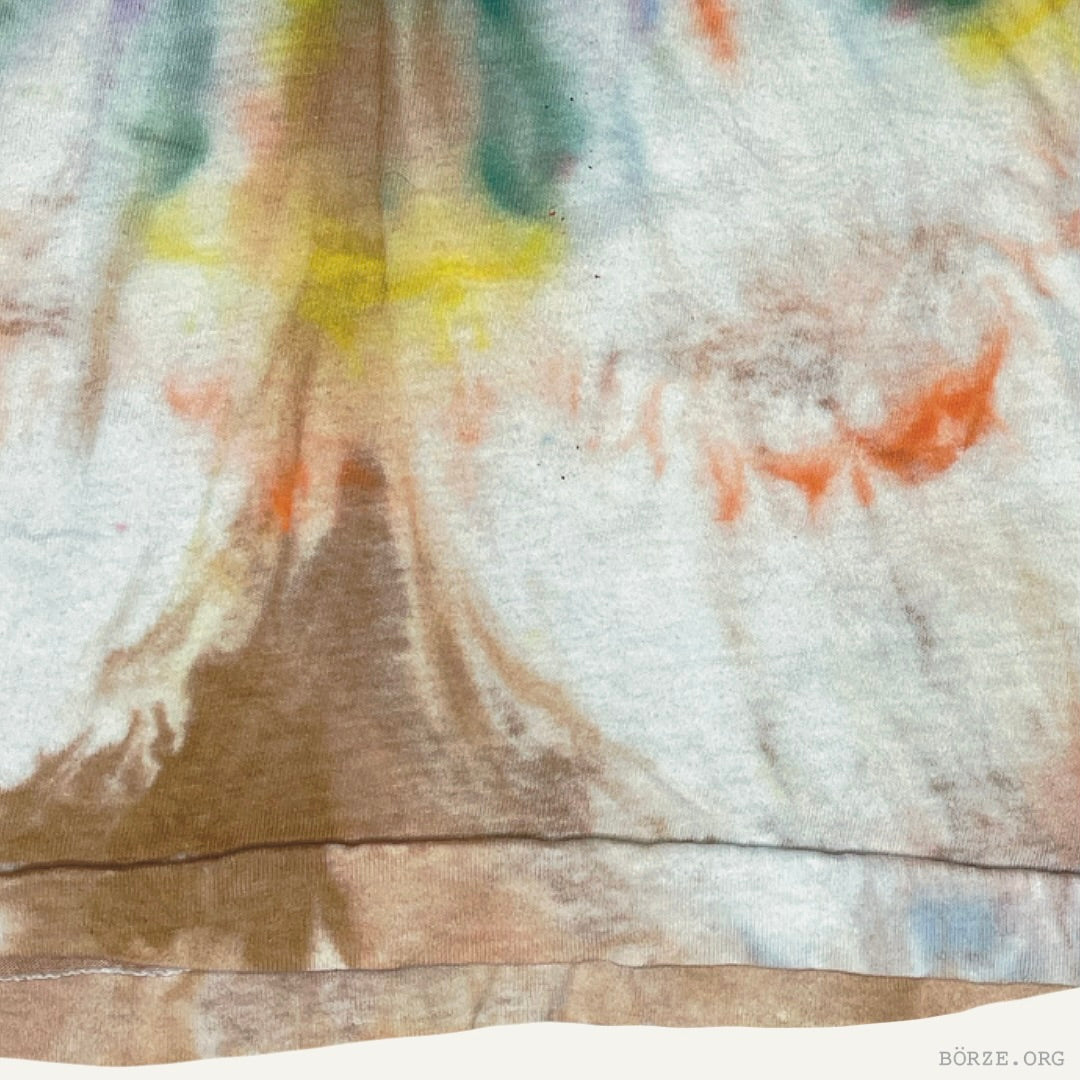1980s FOTL PSYCHEDELIC TIE DYE SINGLE STITCH PLAIN BLANK TRUE VINTAGE T-SHIRT XL