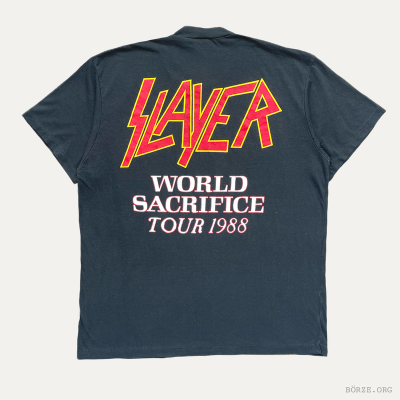 1988 SLAYER ROOT OF ALL EVIL WORLD SACRIFICE TOUR EDITION VINTAGE T-SHIRT