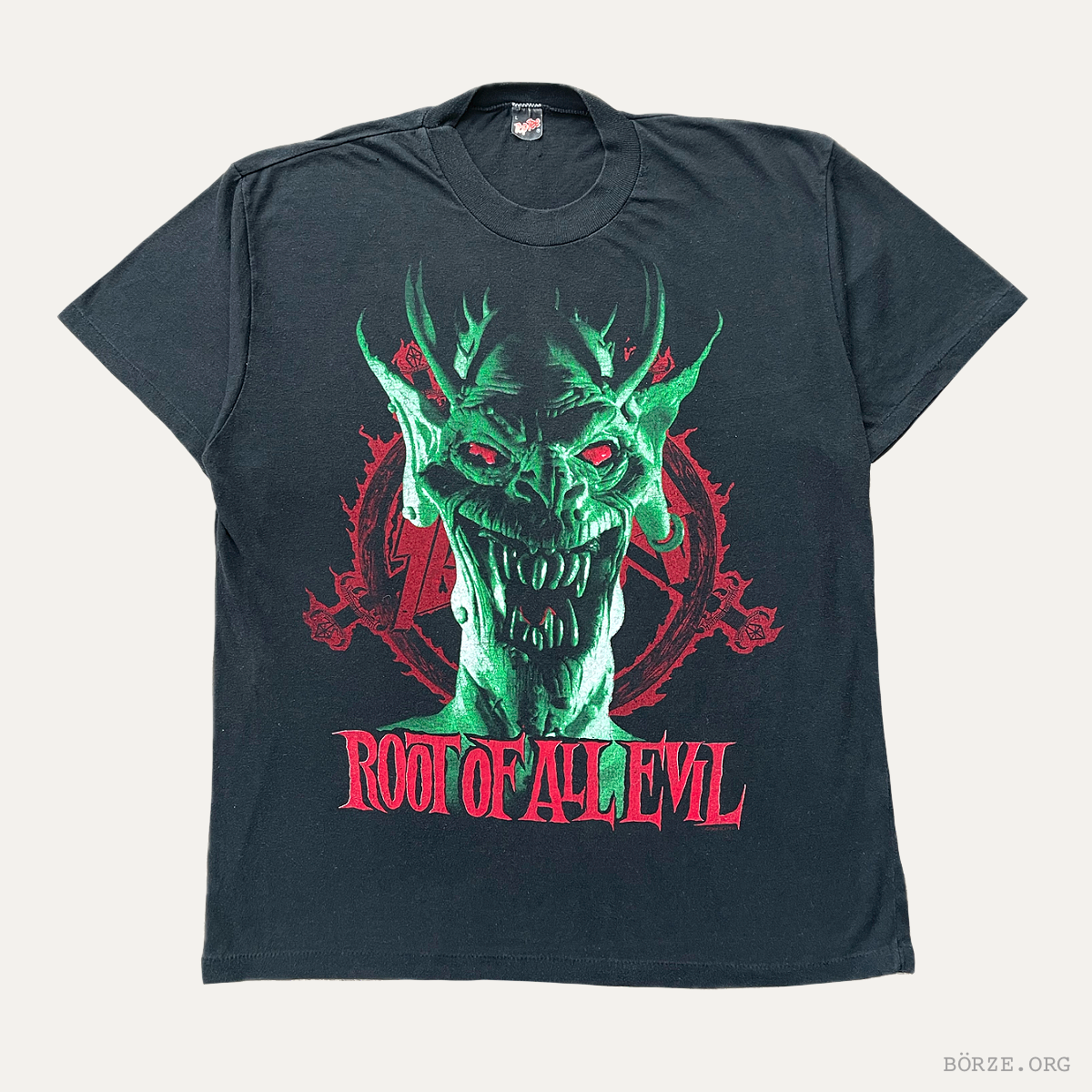1988 SLAYER ROOT OF ALL EVIL WORLD SACRIFICE TOUR EDITION VINTAGE T-SHIRT