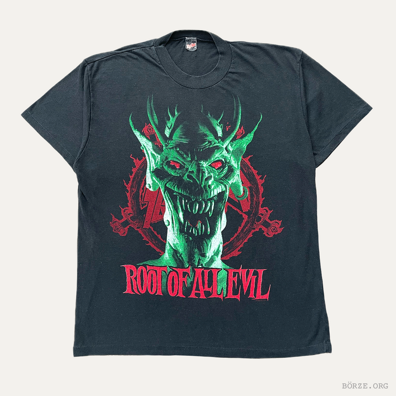 1988 SLAYER ROOT OF ALL EVIL WORLD SACRIFICE TOUR EDITION VINTAGE T-SHIRT
