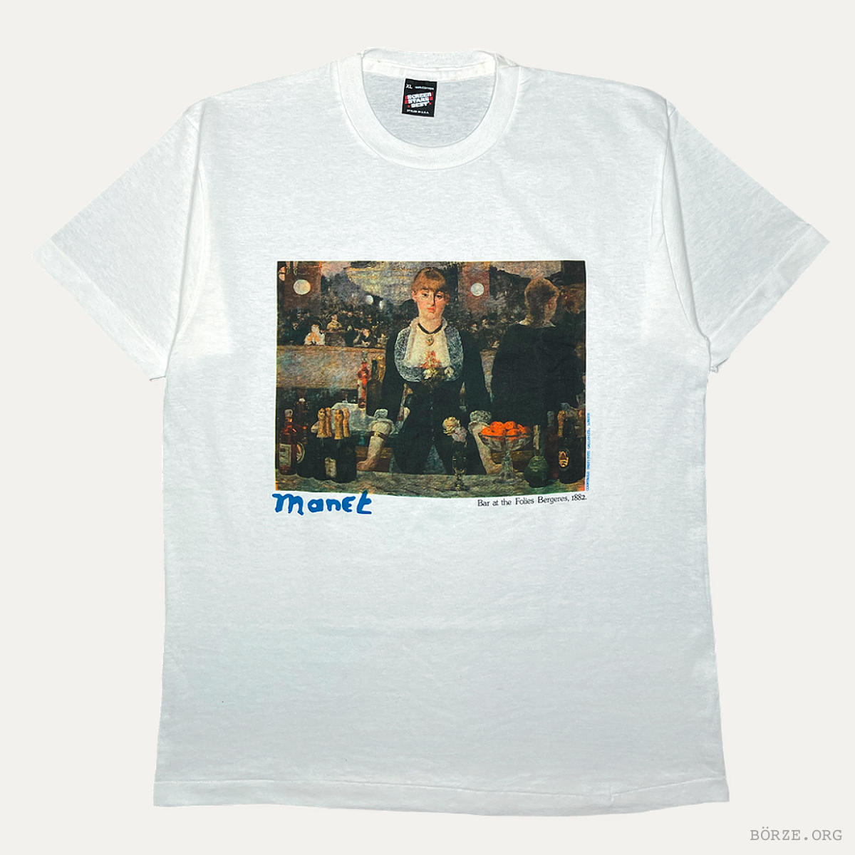 1989 MANET 'BAR AT THE FOLIES BERGERES' COURTAULD INSTITUTE GALLERIES LONDON SINGLE STITCH ART T-SHIRT XL