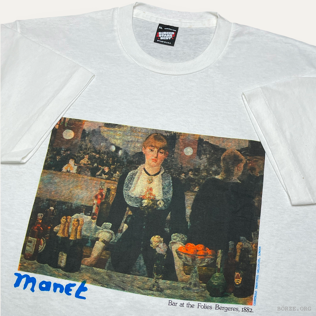 1989 MANET 'BAR AT THE FOLIES BERGERES' COURTAULD INSTITUTE GALLERIES LONDON SINGLE STITCH ART T-SHIRT XL