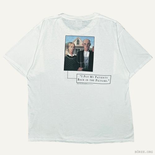 1990s GRANT WOOD 'AMERICAN GOTHIC' LEVBID PHARMA VINTAGE ART T-SHIRT