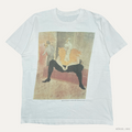 1990s HENRY DE TOLOUSE LAUTREC 'CLOWNESSE ASSISE' (SITTING CLOWNESS) VINTAGE SINGLE STITCH T-SHIRT XL