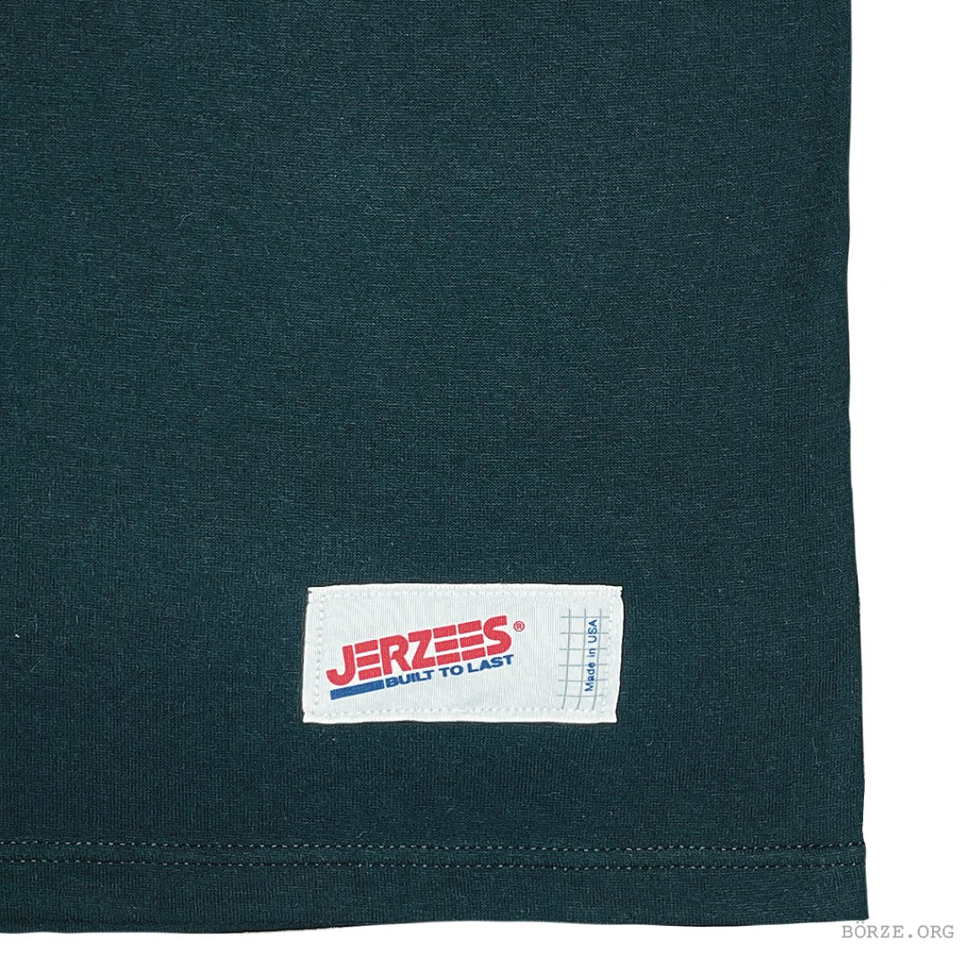 1990s JERZEES PLAIN BLACK BLANK VINTAGE SINGLE STITCH POCKET T-SHIRT XL