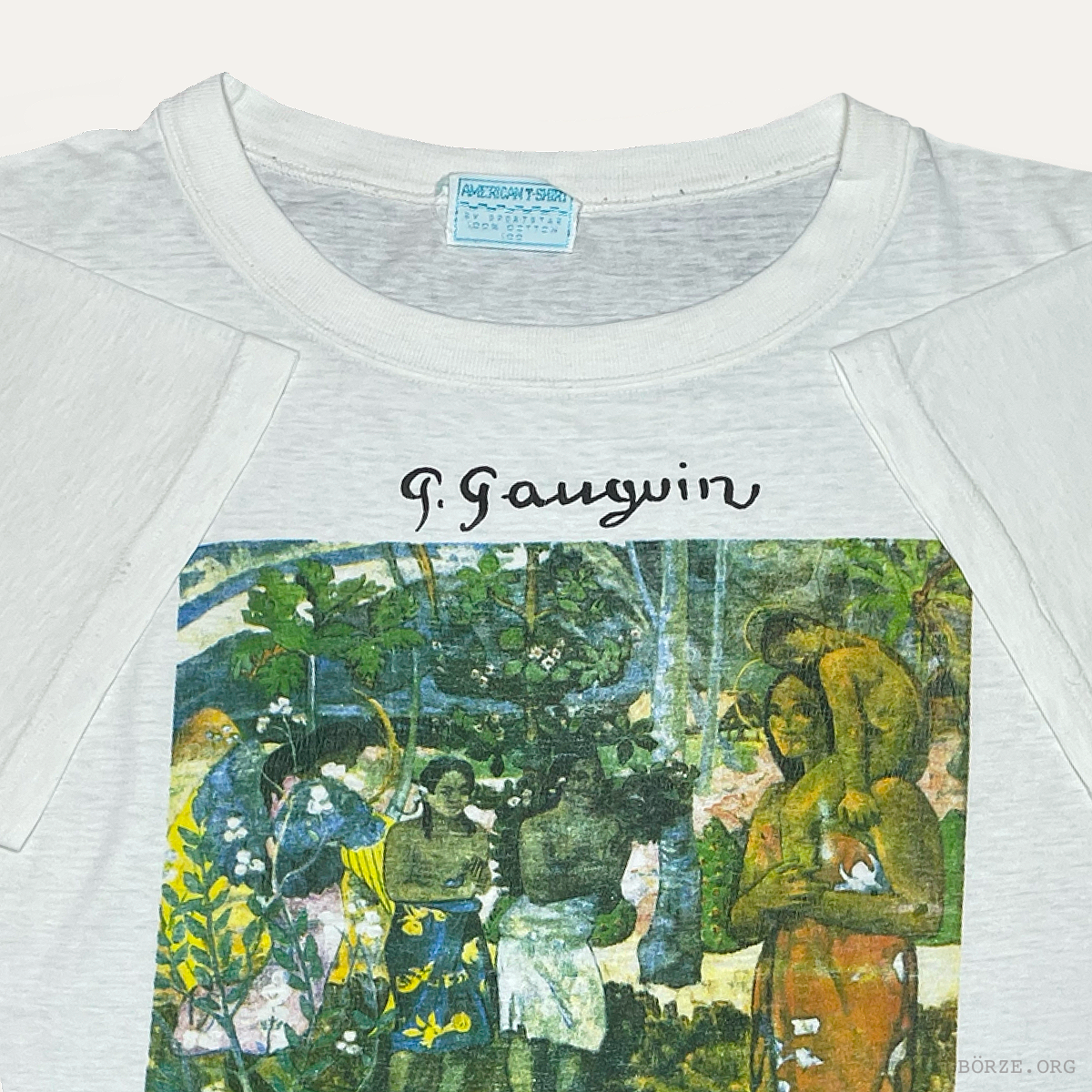 1990s MUSÉE GAUGUIN PAPEARI "LA ORANA MARIA" TAHITI MARQUISES VINTAGE ART T-SHIRT L