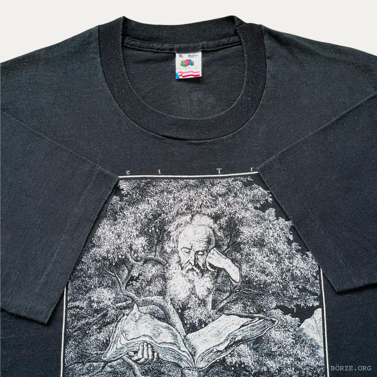 1991 JIM HARTER 'POET TREE' ECLECTIC WEAR ETCHING VINTAGE SINGLE STITCH ART T-SHIRT XL