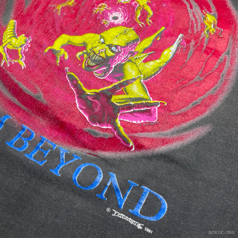 1991 MASSACRE 'EUROPE AND BEYOND TOUR' EARACHE BRILLIANT MERCHANDISING VINTAGE LONG SLEEVE T-SHIRT