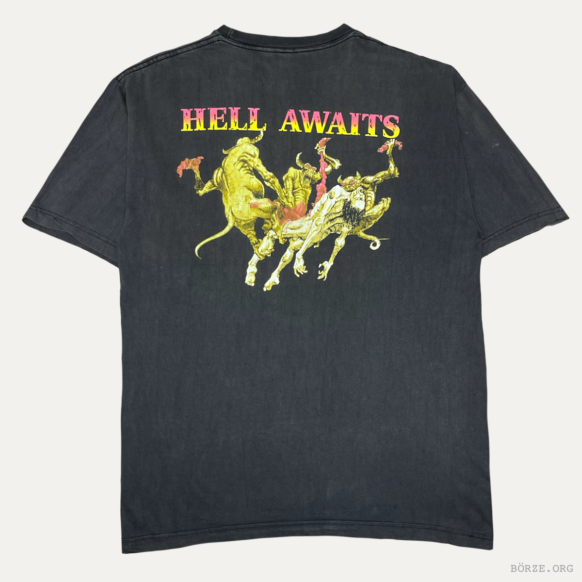 1991 SLAYER HELL AWAITS BROCKUM VINTAGE T-SHIRT XL+