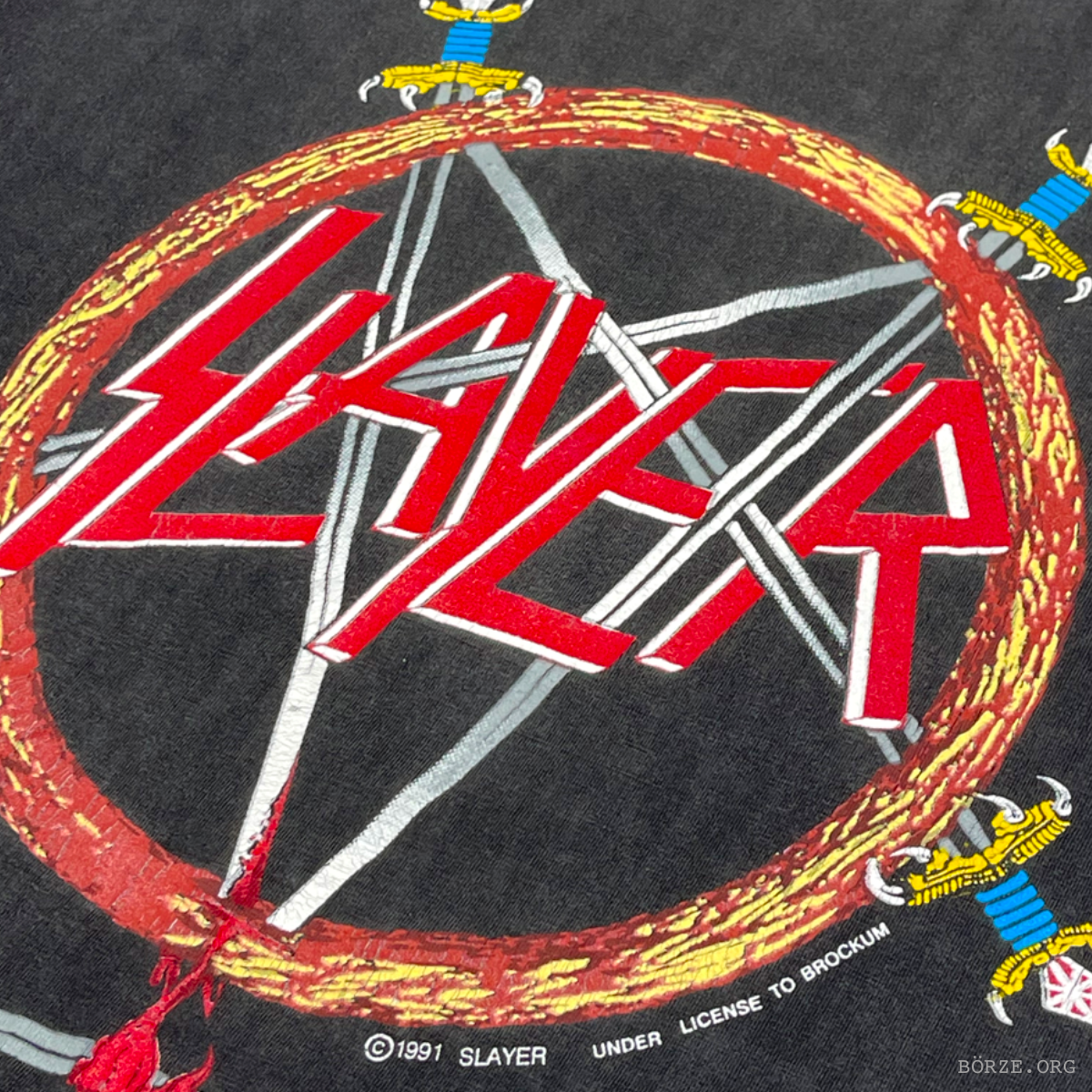 1991 SLAYER HELL AWAITS BROCKUM VINTAGE T-SHIRT XL+