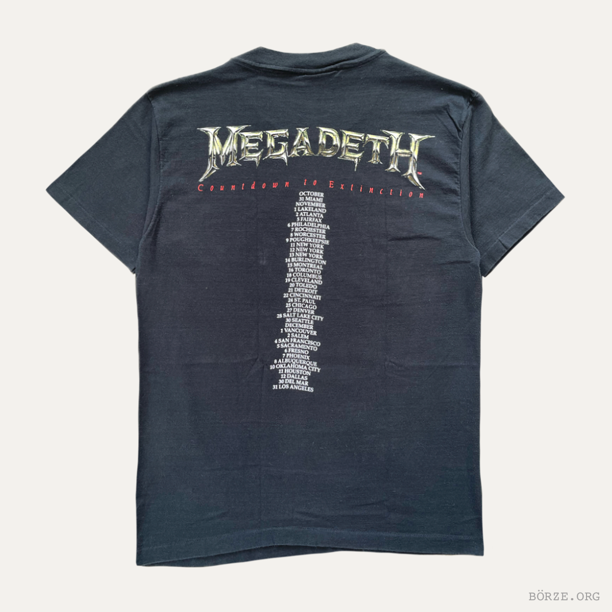 1992 MEGADETH COUNTDOWN TO EXTINCTION US TOUR ED REPKA PENTAGRAM DEVIL T-SHIRT