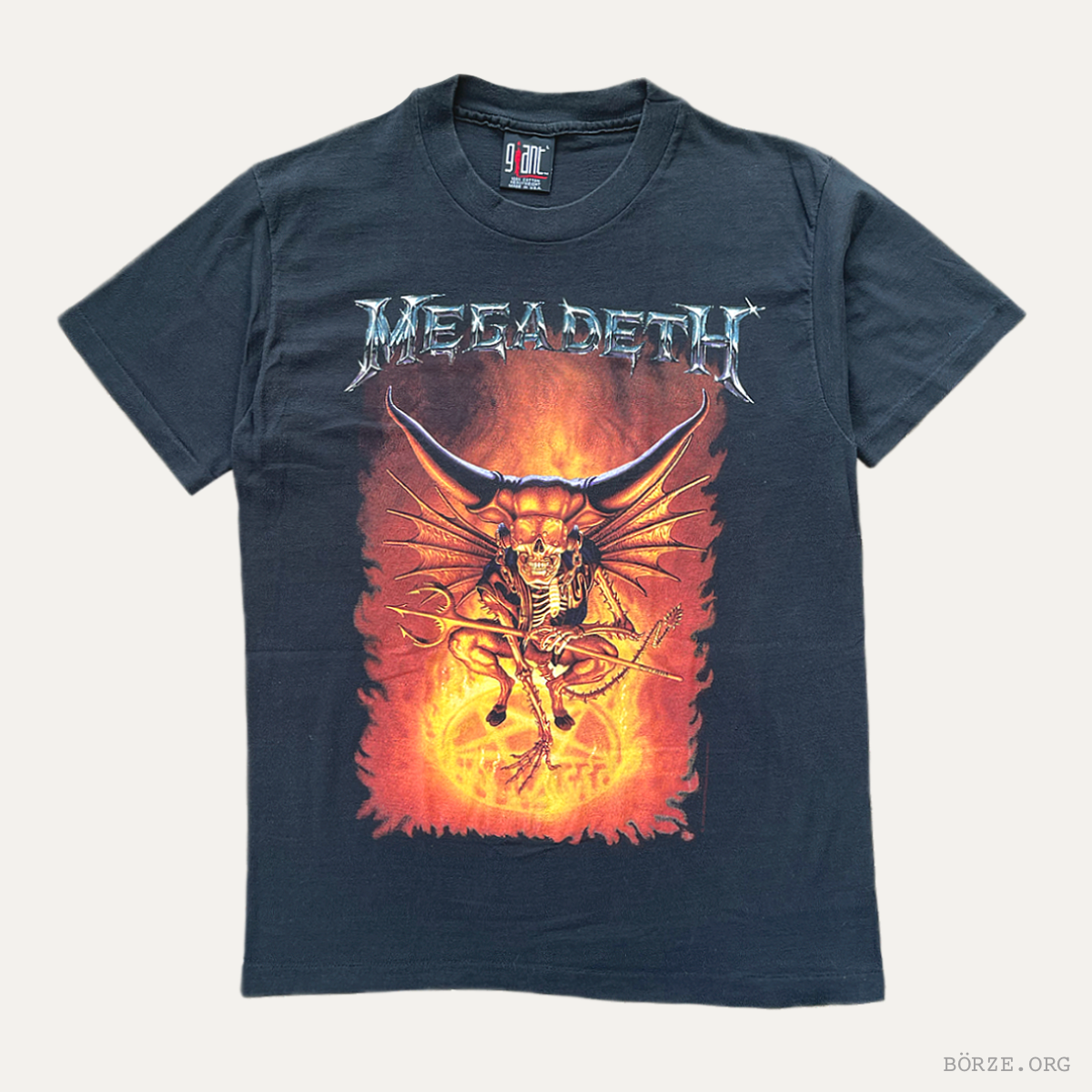 1992 MEGADETH COUNTDOWN TO EXTINCTION US TOUR ED REPKA PENTAGRAM DEVIL T-SHIRT