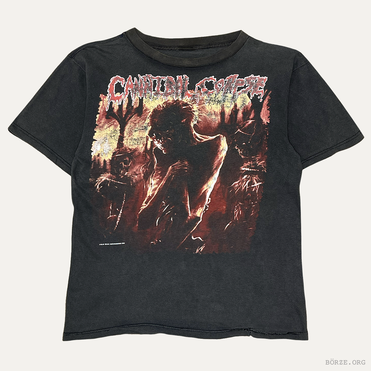 1992 CANNIBAL CORPSE TOMB OF THE MUTILATED BLUE GRAPE CENSORED VINTAGE T-SHIRT M-L