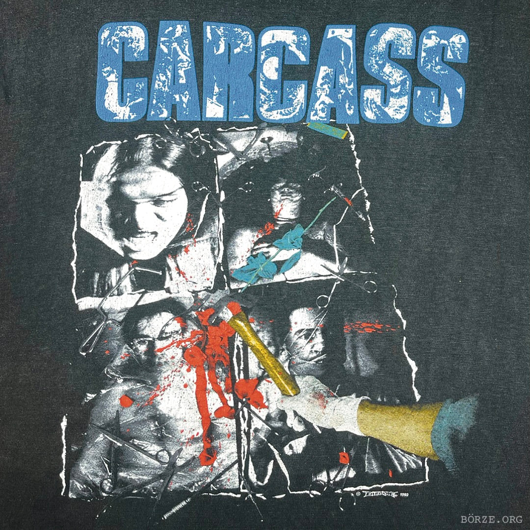 1992 CARCASS 'NECROTICISM' EARACHE DESCANTING THE INSALUBRIOUS SLEEVELESS CHOPPED VINTAGE T SHIRT XL