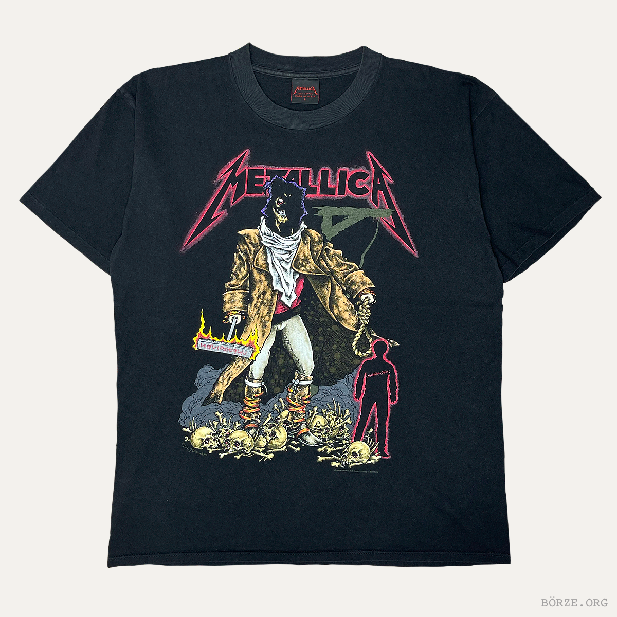 1992 METALLICA PUSHEAD UNFORGIVEN BROCKUM VINTAGE T-SHIRT LARGE
