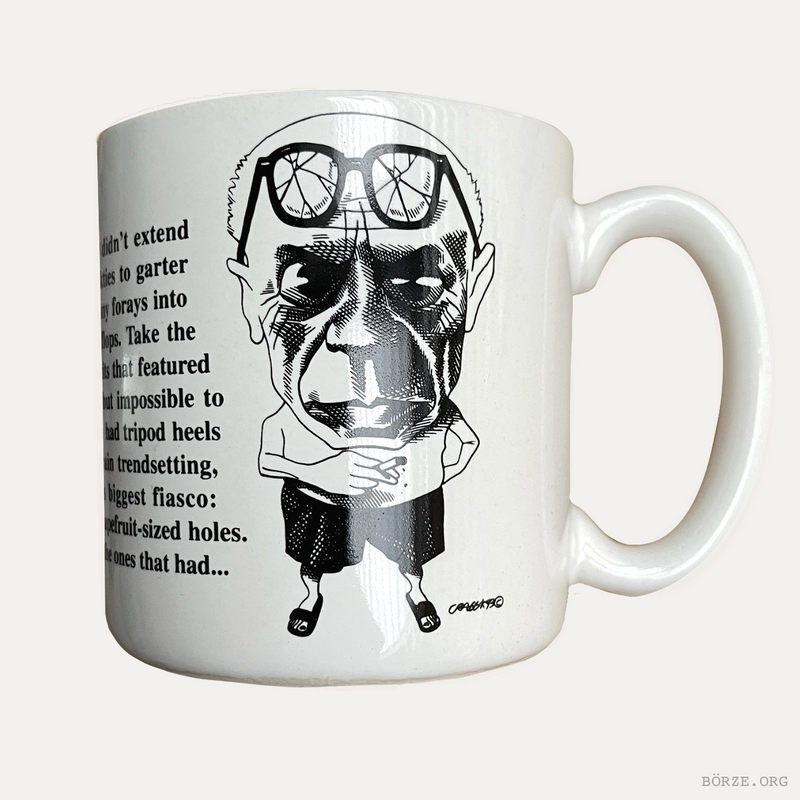 1993 LARGELY LITERARY STEVEN CRAGG 'PICASSO' CARICATURE VINTAGE COFFEE MUG BOXED