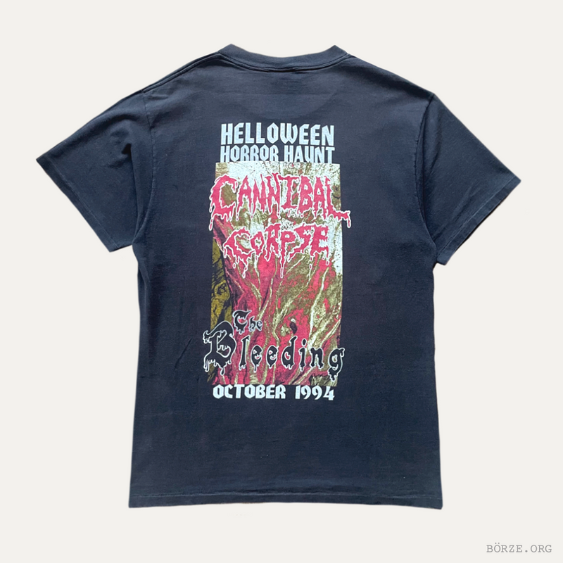 1994 CANNIBAL CORPSE THE BLEEDING HELLOWEEN HORROR HAUNT TOUR T-SHIRT