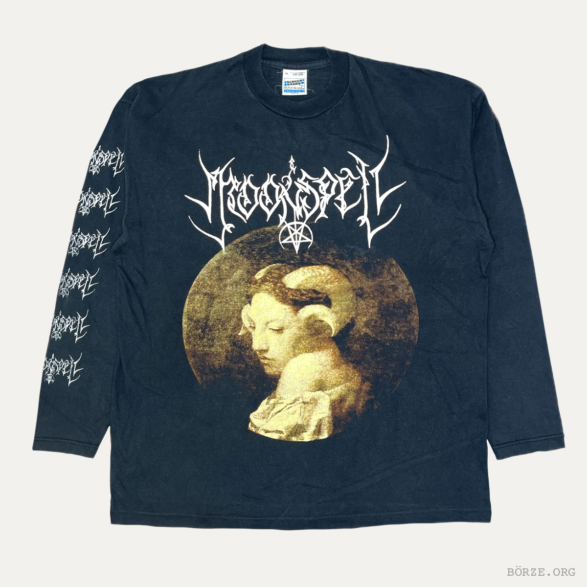 1995 MOONSPELL QUEEN IN WHITE SILK EURO TOUR LONG SLEEVE XL