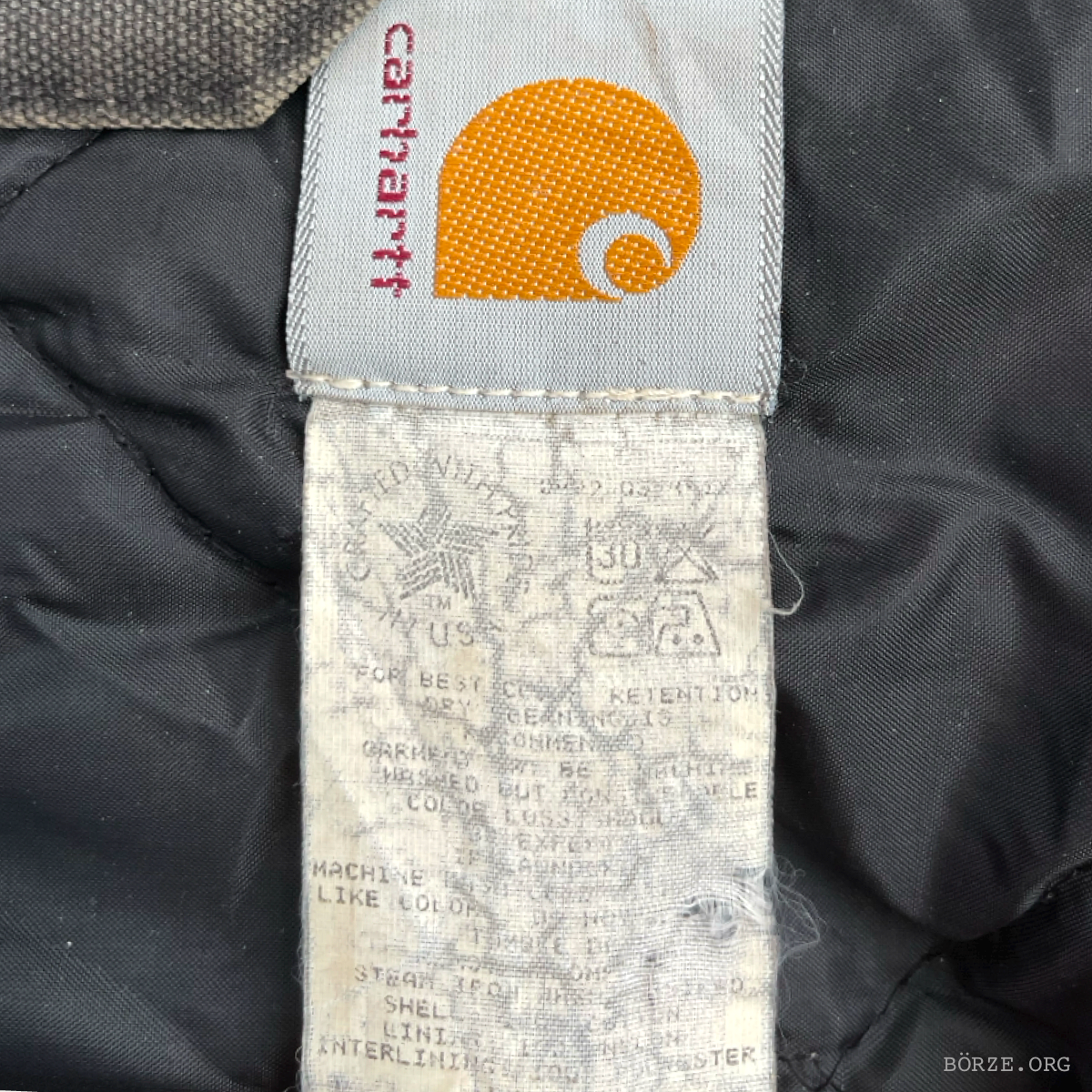 1997 CARHARTT C03BLK USA ARCTIC PATINA BLACK DUCK WORK COAT V-STITCH RESTORATION