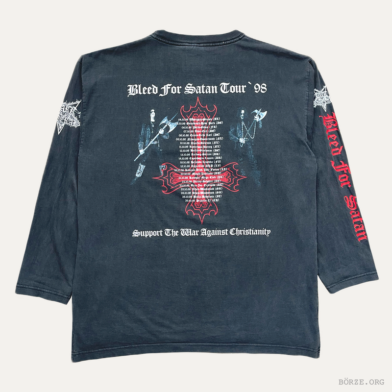1998 DARK FUNERAL BLEED FOR SATAN EUROPE TOUR VINTAGE XL LONG SLEEVE
