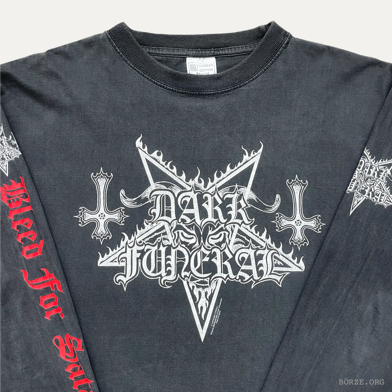 1998 DARK FUNERAL BLEED FOR SATAN EUROPE TOUR VINTAGE XL LONG SLEEVE