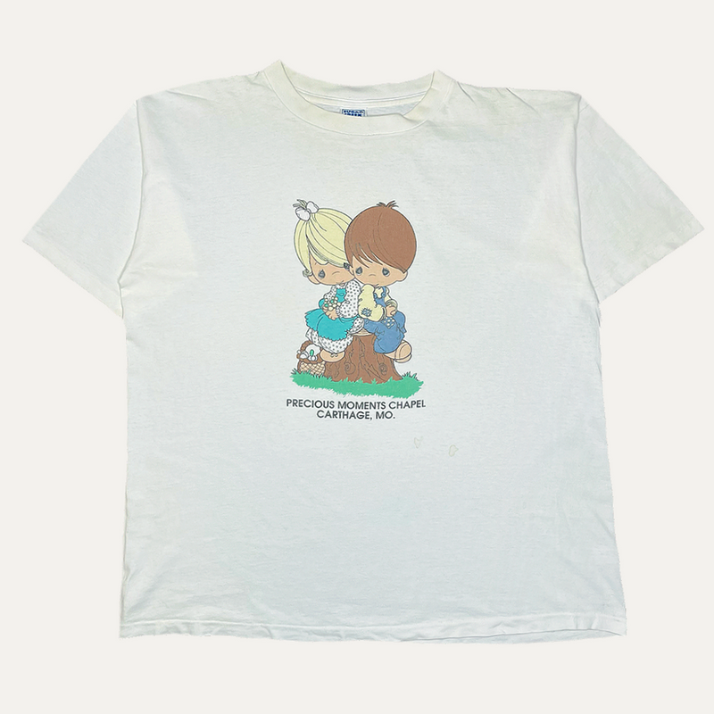 1990s SAM BUTCHER 'LOVE ONE ANOTHER' PRECIOUS MOMENTS CHAPEL VINTAGE T-SHIRT XL